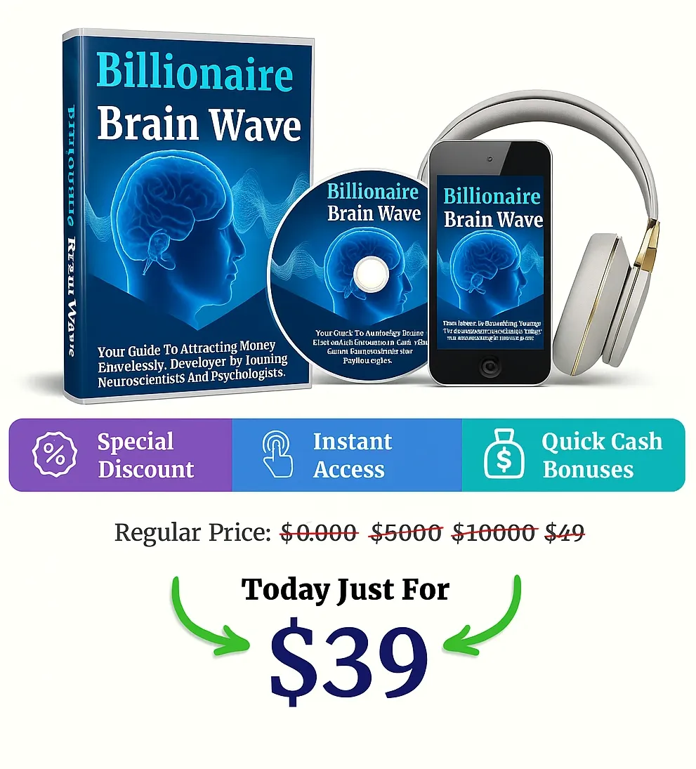 Billionaire Brain Wave $39 offer with order now button.